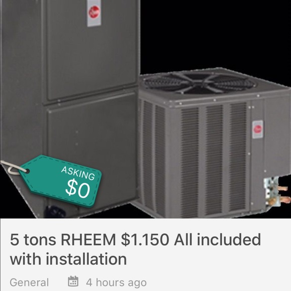 Air conditioner 5 tons 17 efficiency - Picture 1 of 3