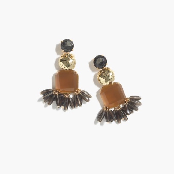 NWT J.Crew Mixed Crystal Earrings - Picture 2 of 4