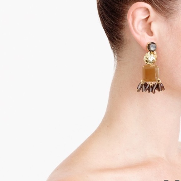 NWT J.Crew Mixed Crystal Earrings - Picture 4 of 4