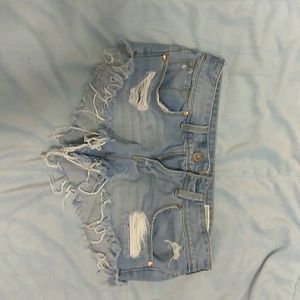 Extremely frayed PacSun shorts