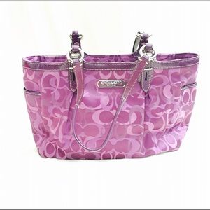Coach Signature Shoulder Bag Purple