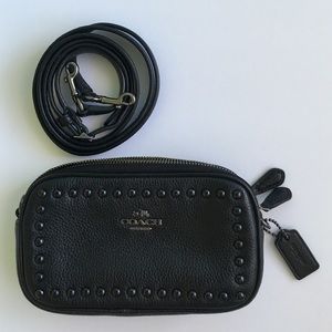 Coach Zip Around Crossbody Clutch w/ Studs
