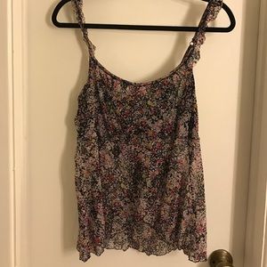 Floral knitted cami