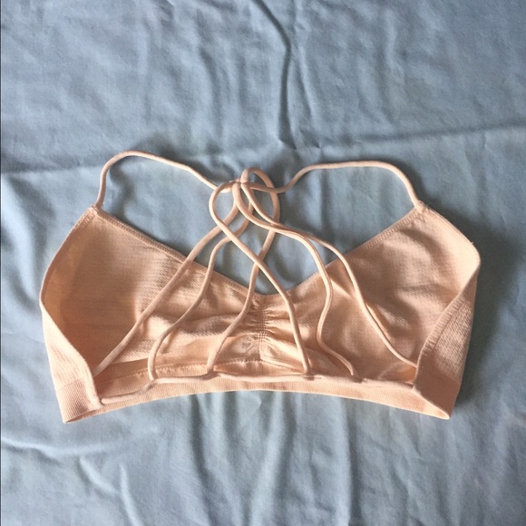 Strappy back bra/bandeau, coral pink NWOT - Picture 2 of 2