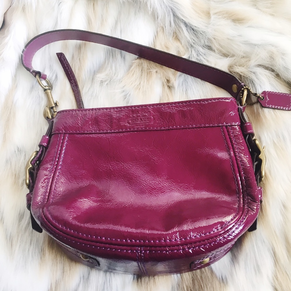 ✨Coach Plum Leather Small Purse