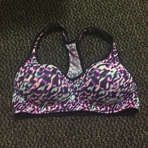 PINK patterned and padded sports bra