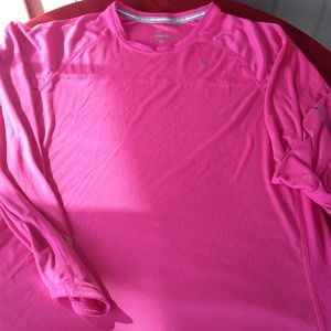 Pink Nike Dri fit  Long sleeve shirt
