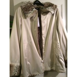 Dennis by Dennis Basso Reversible Faux Fur Coat.