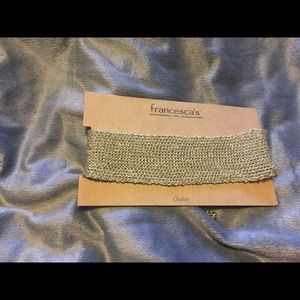 Francesca's Thick chain mail choker sparkly.