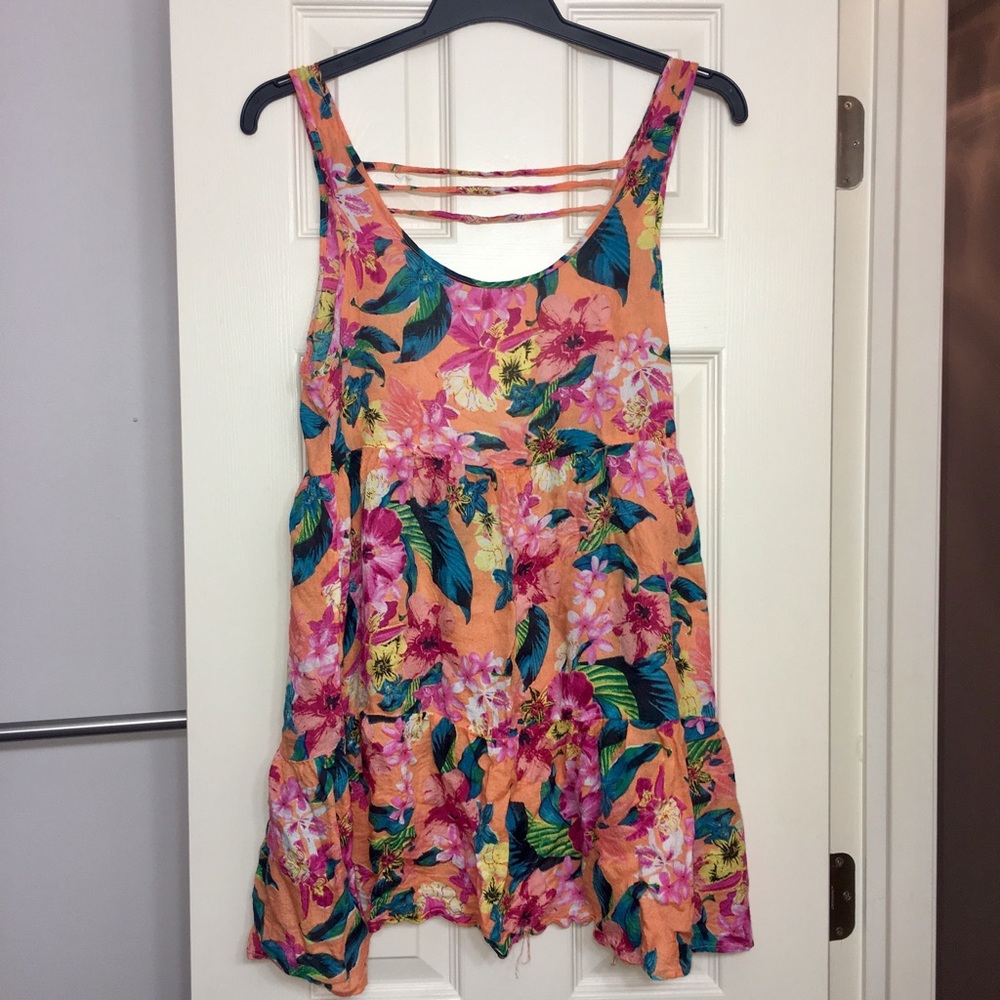 Neon Floral Tank Top