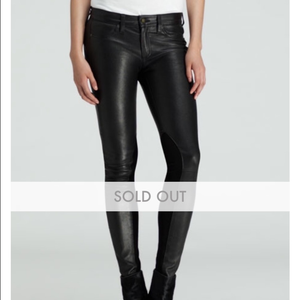 Rag & Bone Stretch Leather Jeans