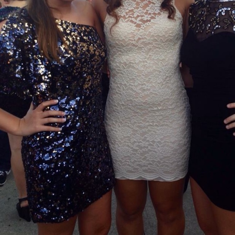 One Shoulder Sequin Dress