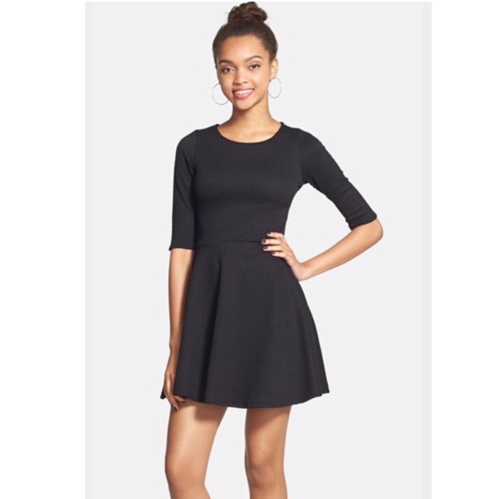 Dee Elle Textured Skater Dress