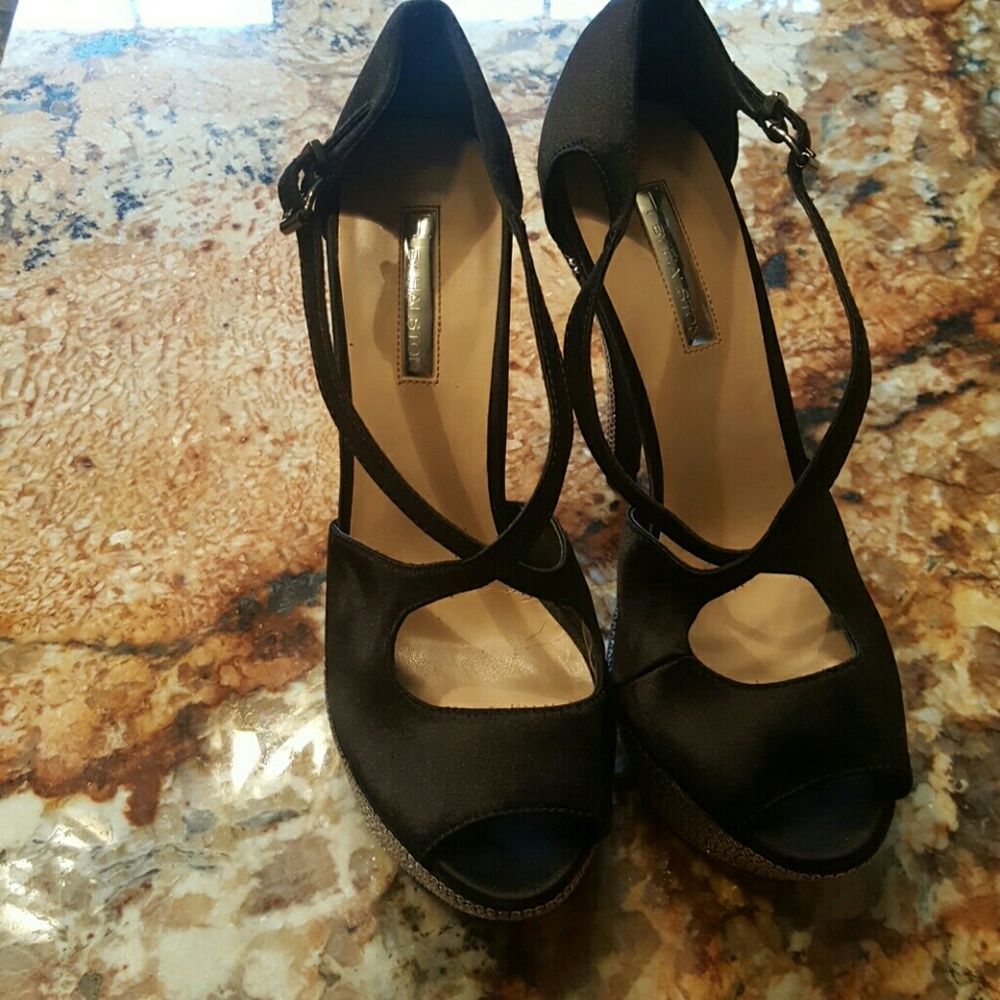 Black Satin Pump
