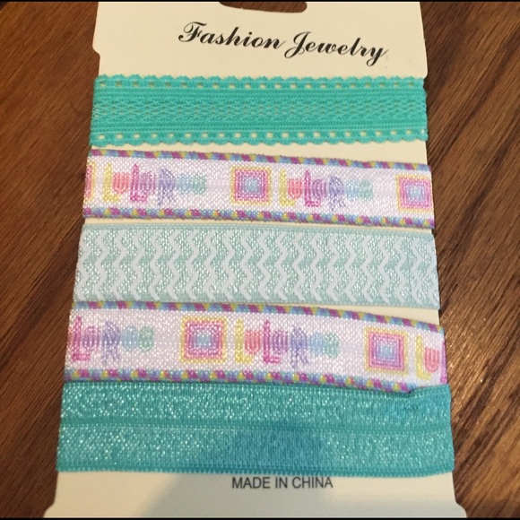π Set of 5 Hair ties /Arm bands Lularoe - Picture 3 of 4