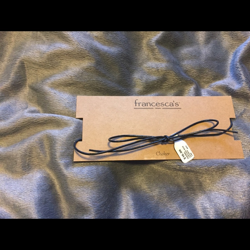 Black leather choker Francesca's