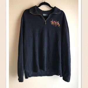 Navy Blue Polo Pullover