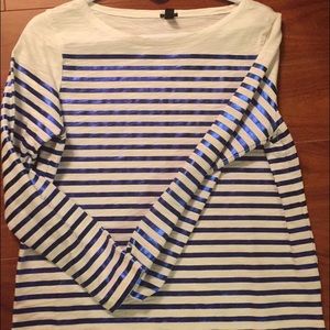 J crew Navy and white striped shirt!