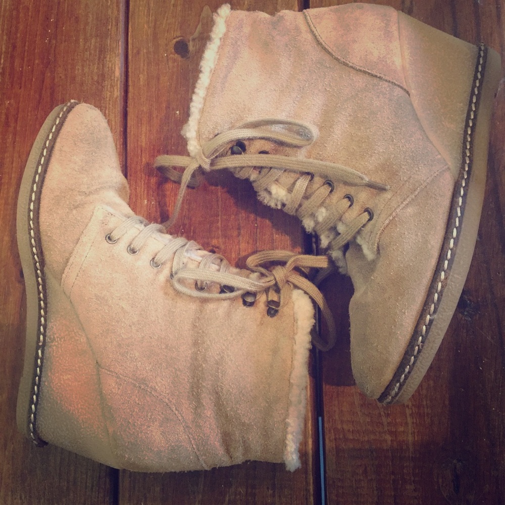 J. CREW SUEDE LACE UP BOOTIES