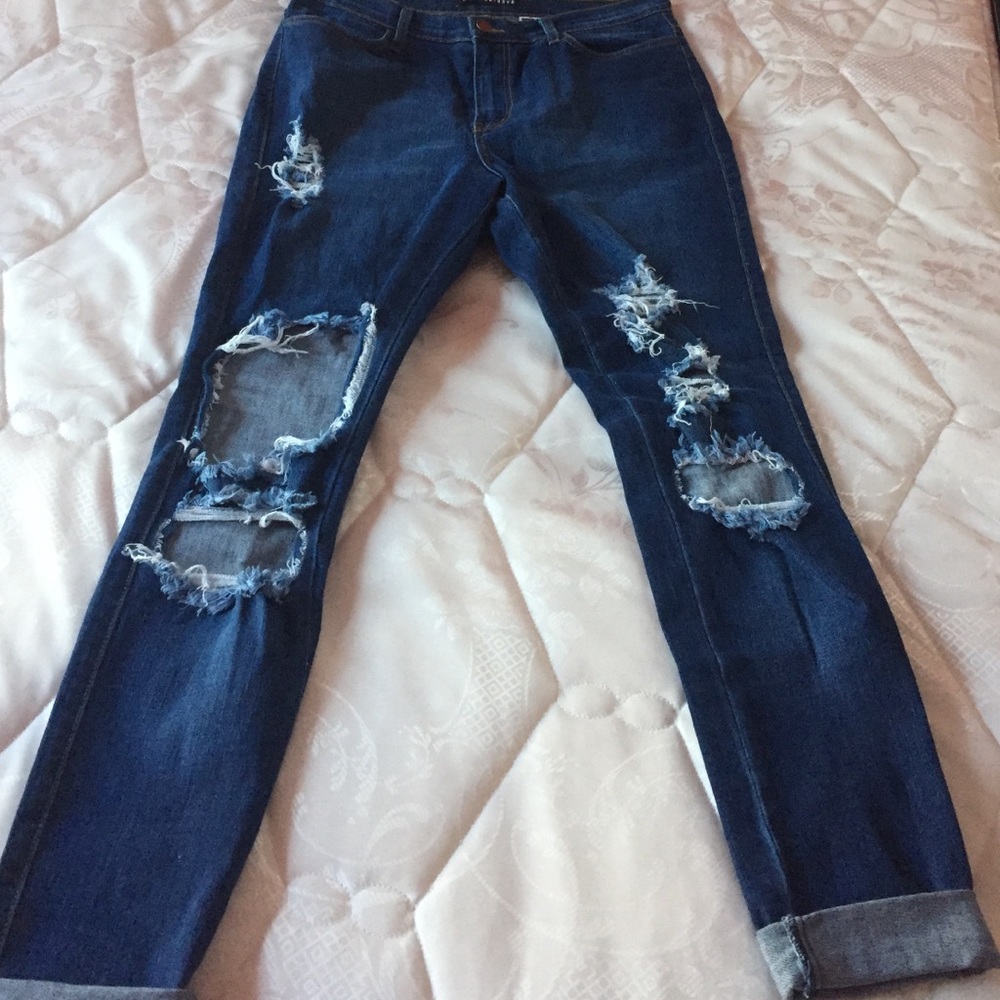 Distressed jeans