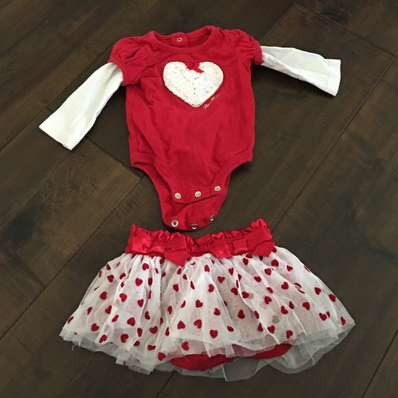 Koala Kids 0-3m Valentines Day outfit/tutu - Picture 1 of 3