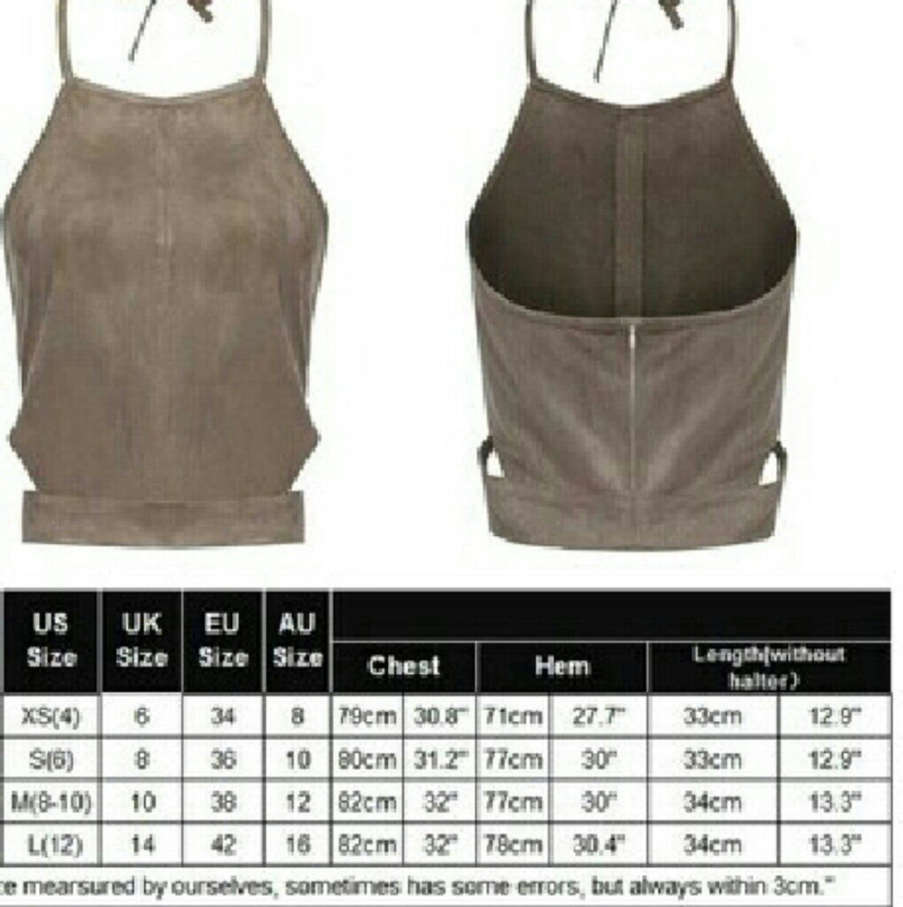 FINAL SALE! Summer Suede Cut-Out Halter Crop Top - Picture 4 of 6