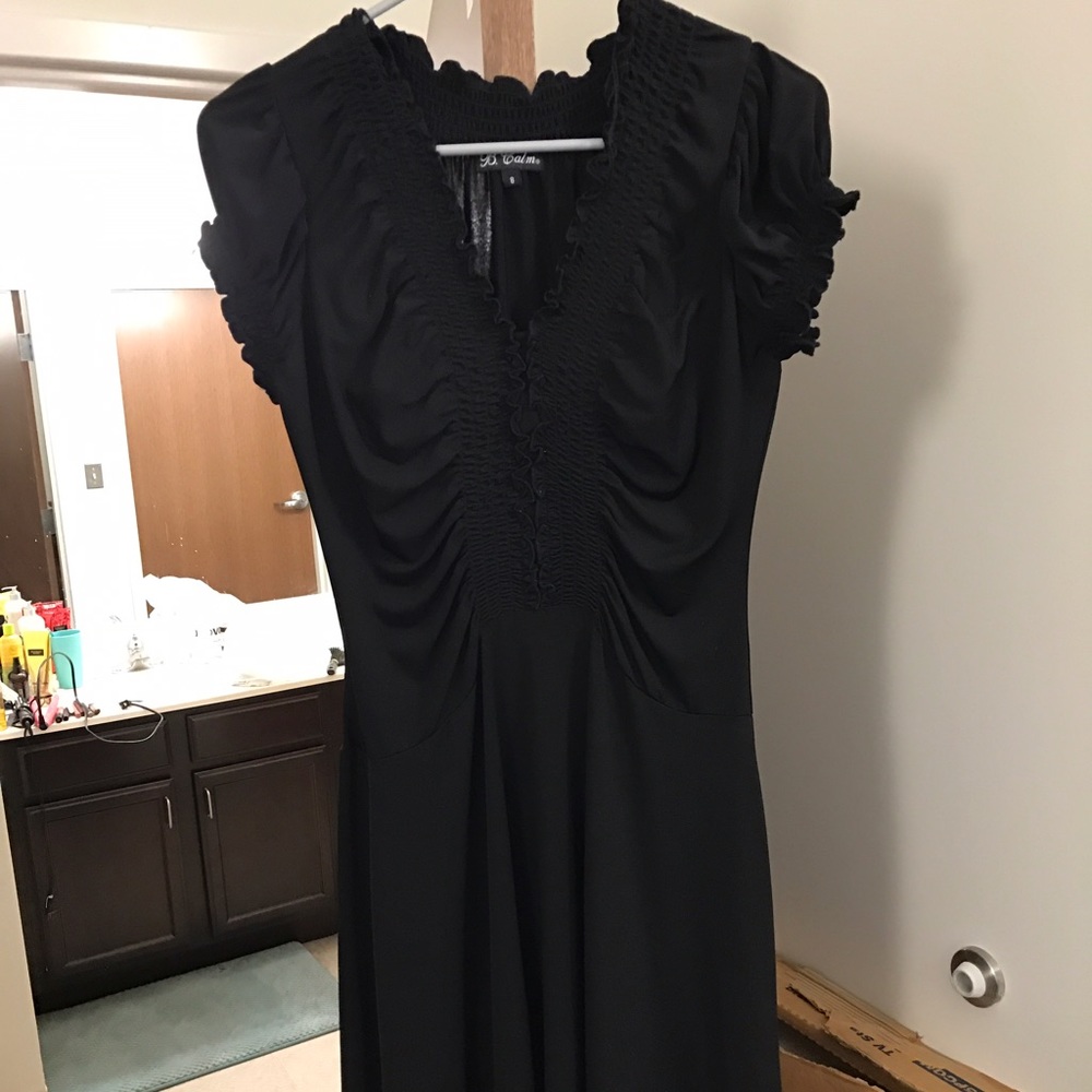 Ruffled Black Dress