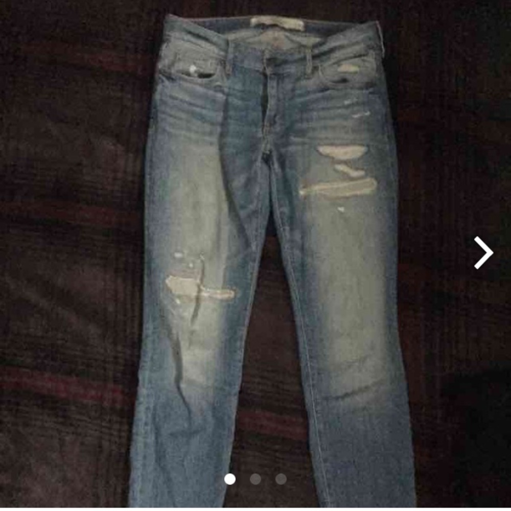 Abercrombie and Fitch skinny jeans silver lines