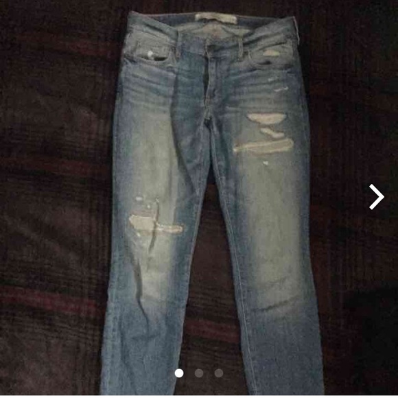 Abercrombie and Fitch skinny jeans silver lines - Picture 1 of 3