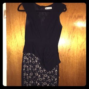 Black dress with lace bottom