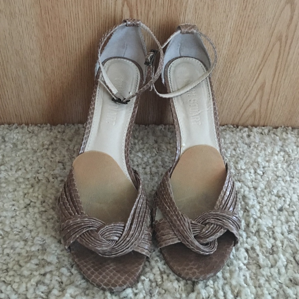 Tan Snake Skin Heels