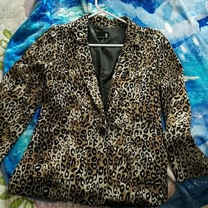 leopard print blazer