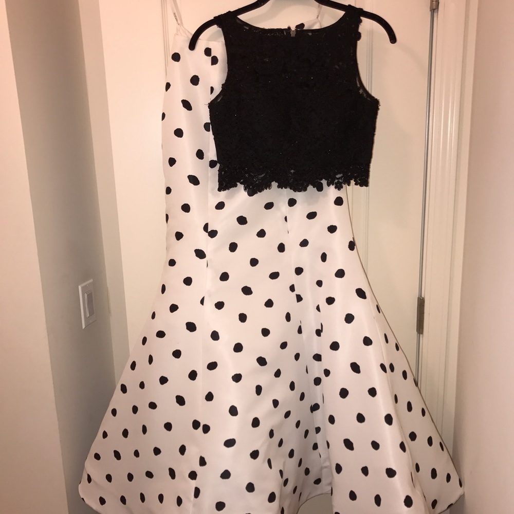 Sherri Hill polka dot two-piece