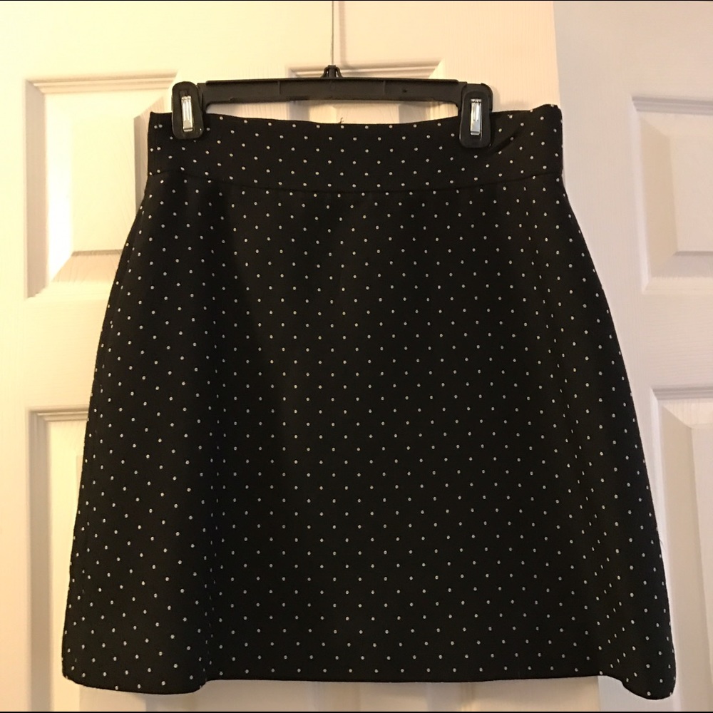 Kate Spade Skirt - black with white Polka dots