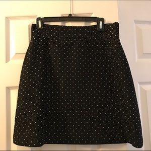 Kate Spade Skirt - black with white Polka dots