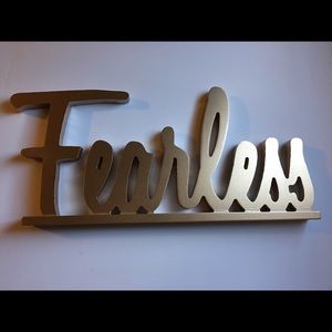 Fearless gold wooden decor