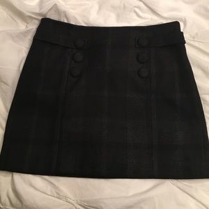 J crew wool plaid mini skirt
