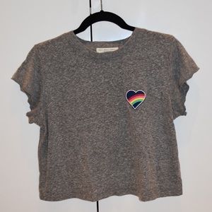 Crop top with heart💗