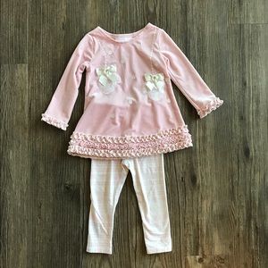Pink mittens matching set