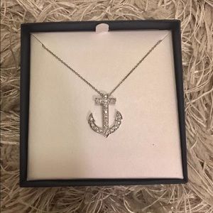 Eve's Addiction Sterling Silver Anchor Necklace