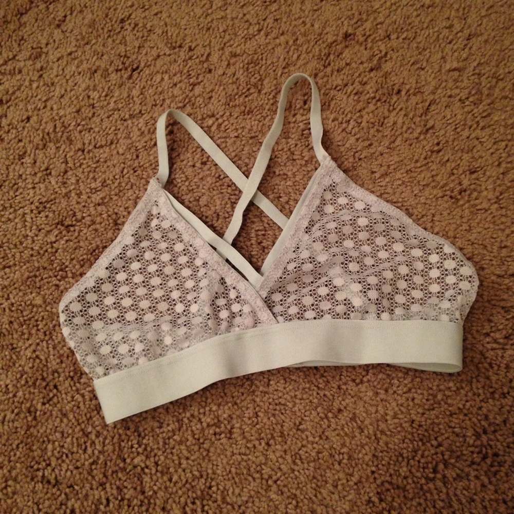 Little Grey Lace Bralette Sz: XS