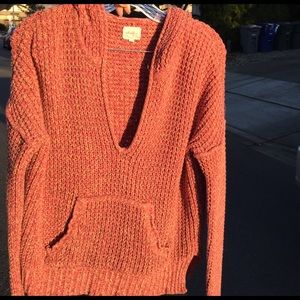 Aritzia slouchy hooded sweater