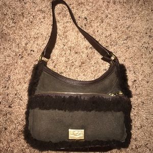 Brown mini ugg purse