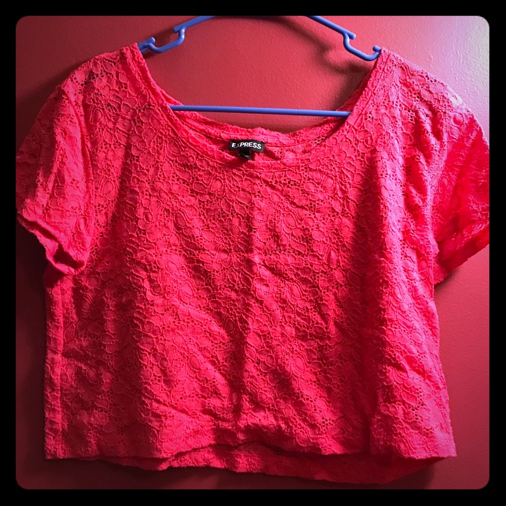 Pink Flower Crop Top