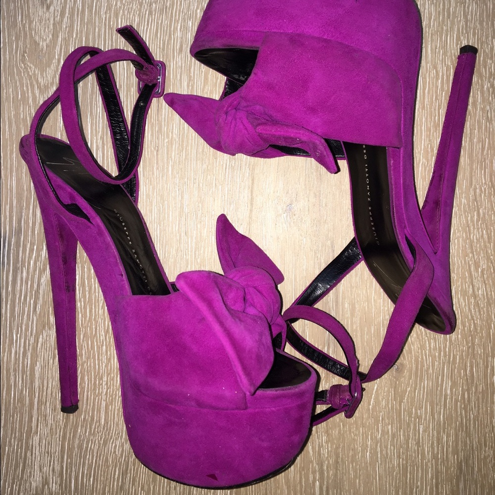 %100 Authentic Giuseppe Zanotti Suede Platforms