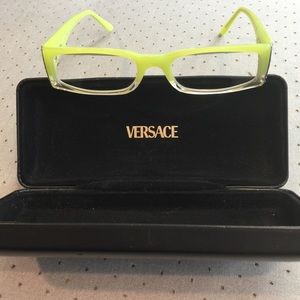 Glasses 👓 Versace lime green crazy cute! Nice !!!