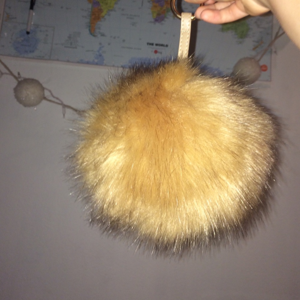 Oversized Puff ball key chain