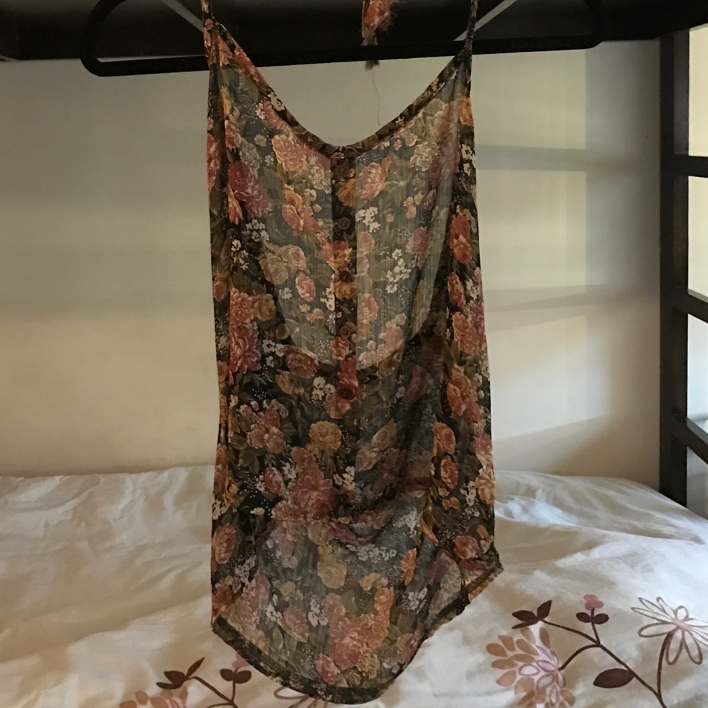 Floral halter top