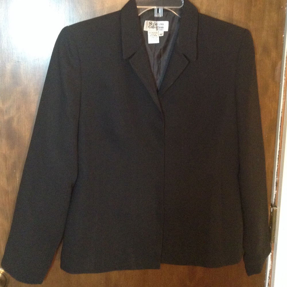 Style & Co Black Suit Jacket Size 8P