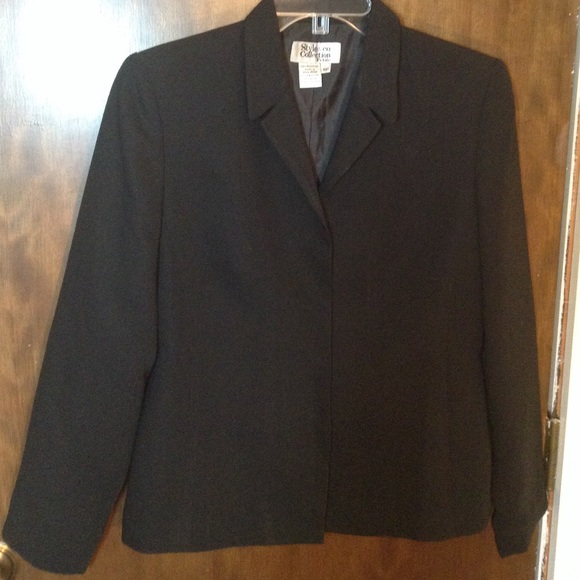 Style & Co Black Suit Jacket Size 8P - Picture 1 of 4